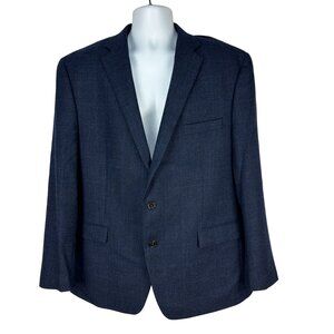 Lauren Ralph Lauren Mens Navy Wool Blend Blazer Suit Jacket 46R